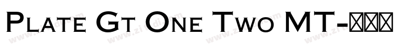 Plate Gt One Two MT字体转换